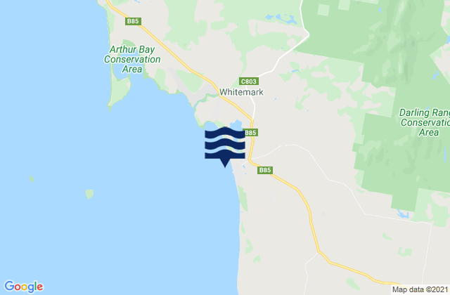 Mapa de mareas Whitemark Beach, Australia