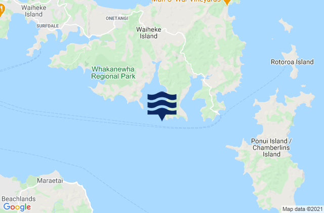 Mapa de mareas Whites Bay, New Zealand