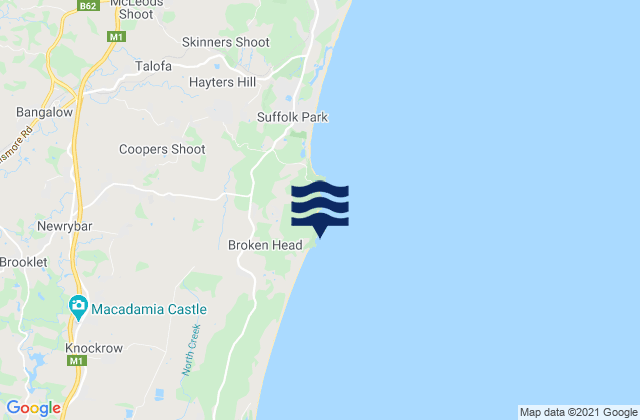 Mapa de mareas Whites Beach, Australia