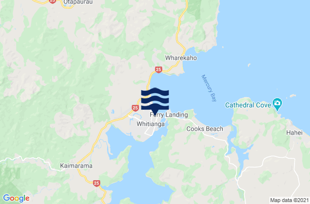 Mapa de mareas Whitianga, New Zealand