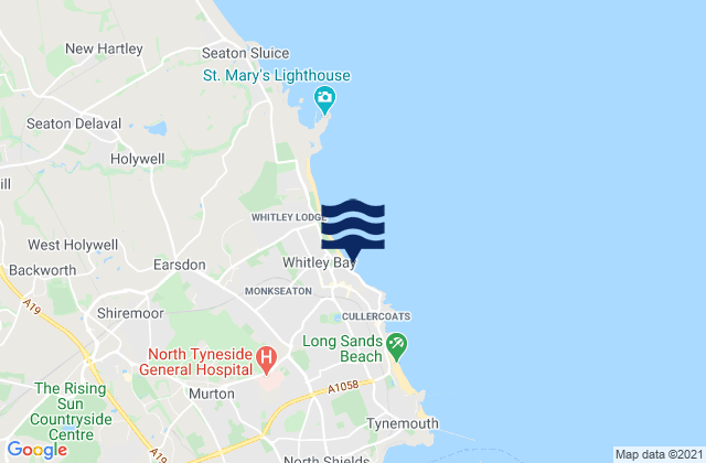 Mapa de mareas Whitley Bay, United Kingdom