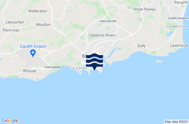 Mapa de mareas Whitmore Bay Beach, United Kingdom