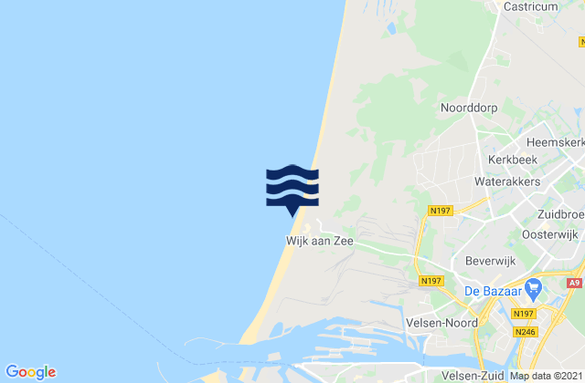 Mapa de mareas Wijk Aan Zee/Noordpier, Netherlands