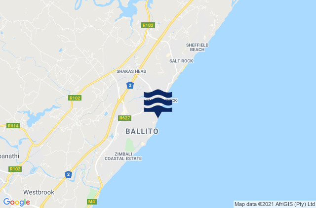 Mapa de mareas Willard’s Beach, South Africa