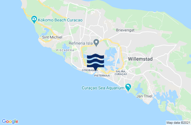 Mapa de mareas Willemstad, Curacao
