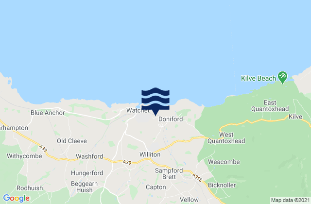 Mapa de mareas Williton, United Kingdom