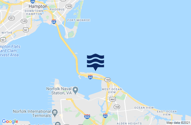 Mapa de mareas Willoughby Spit, United States