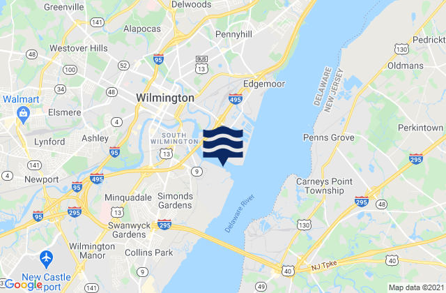 Mapa de mareas Wilmington Marine Terminal, United States