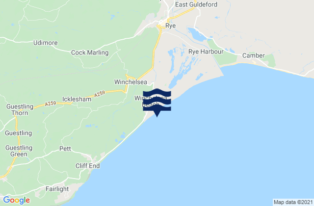 Mapa de mareas Winchelsea Beach, United Kingdom