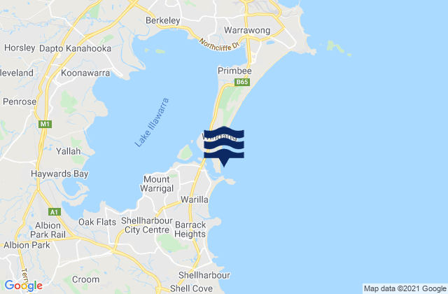Mapa de mareas Windang Beach, Australia