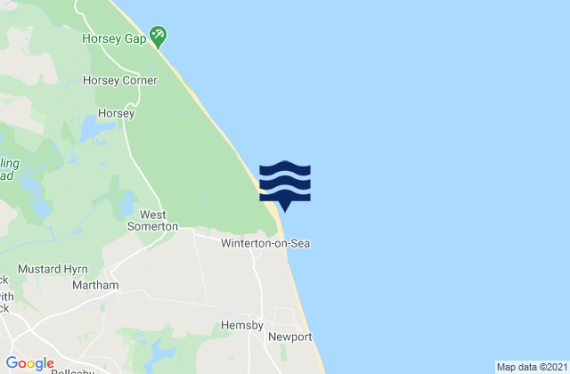 Mapa de mareas Winterton-on-Sea Beach, United Kingdom
