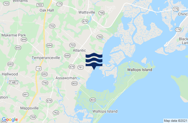 Mapa de mareas Wishart Point Bogues Bay, United States