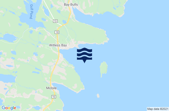Mapa de mareas Witless Bay, Canada