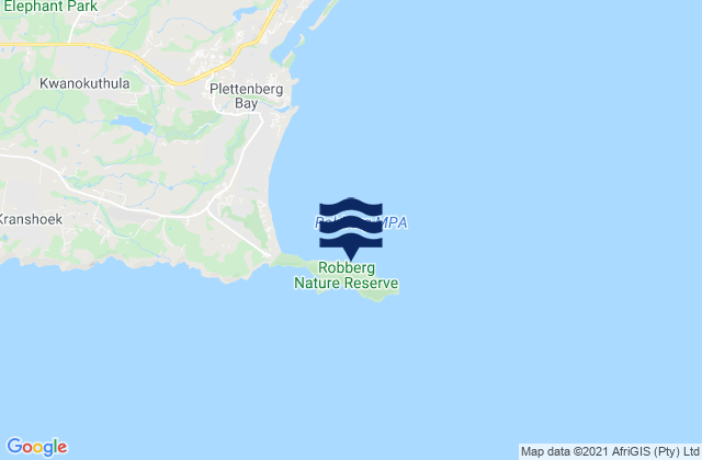 Mapa de mareas Witsand, South Africa