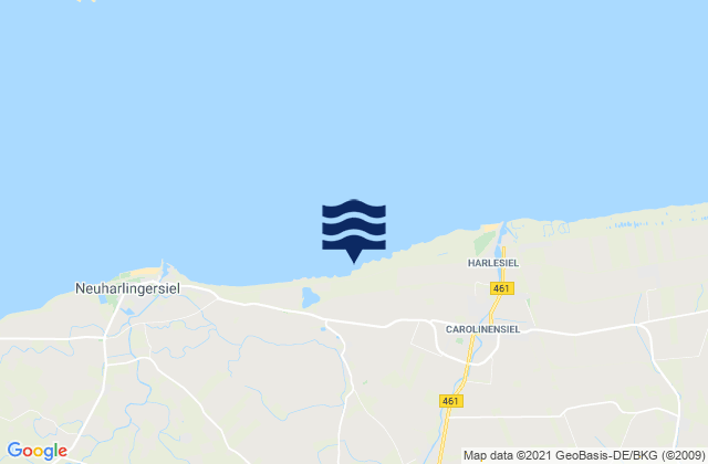 Mapa de mareas Wittmund, Germany