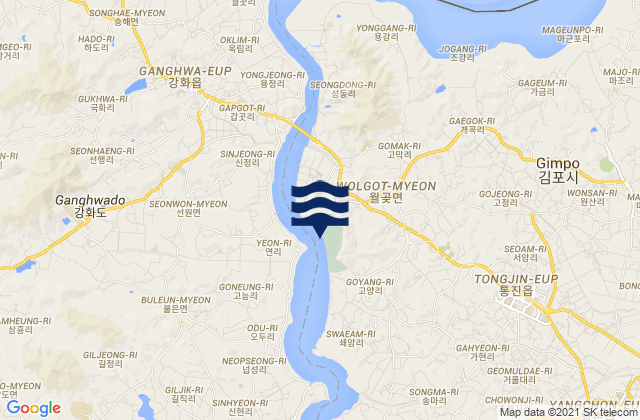 Mapa de mareas Wolgot, South Korea