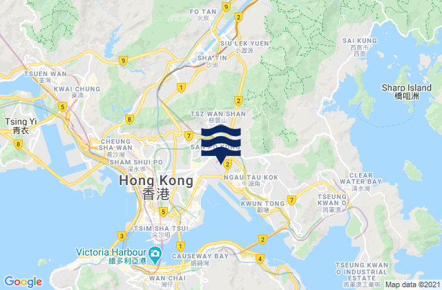 Mapa de mareas Wong Tai Sin, Hong Kong