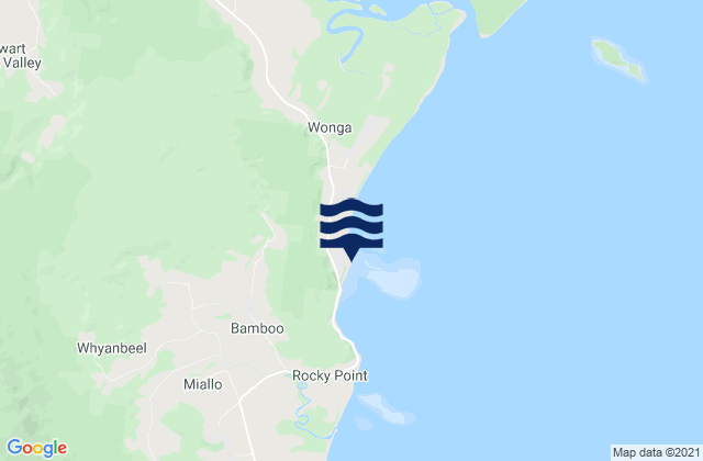 Mapa de mareas Wonga Beach, Australia