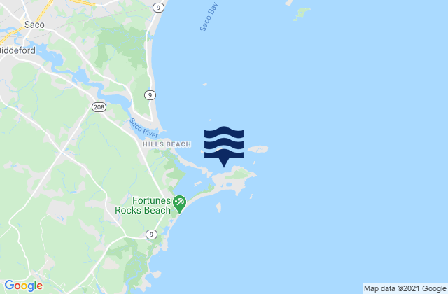 Mapa de mareas Wood Island Harbor, United States