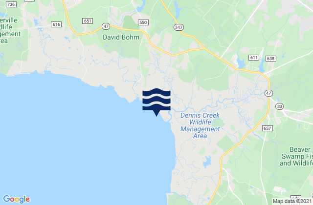 Mapa de mareas Woodbine, United States