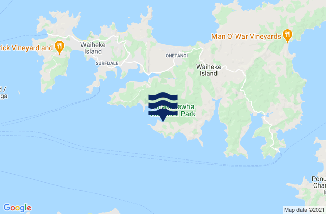 Mapa de mareas Woodside Bay, New Zealand