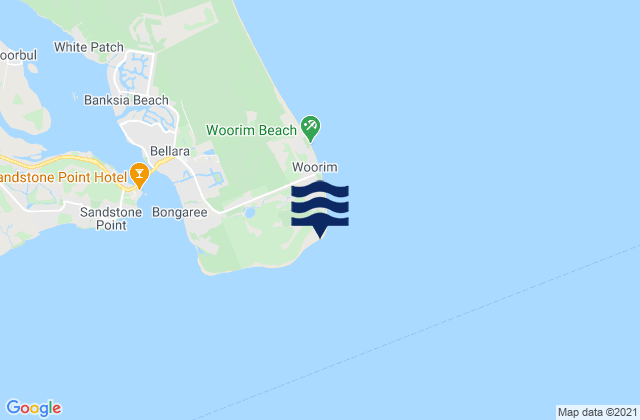 Mapa de mareas Woody Bay, Australia