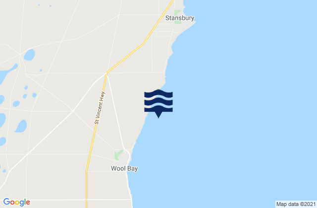 Mapa de mareas Wool Bay, Australia