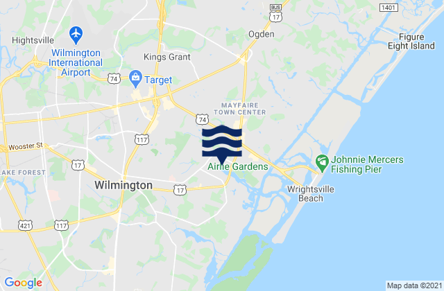 Mapa de mareas Wrightsboro, United States