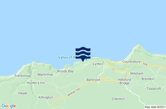 Mapa de mareas Wringcliff Beach, United Kingdom