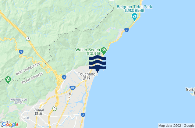 Mapa de mareas Wushi, Taiwan