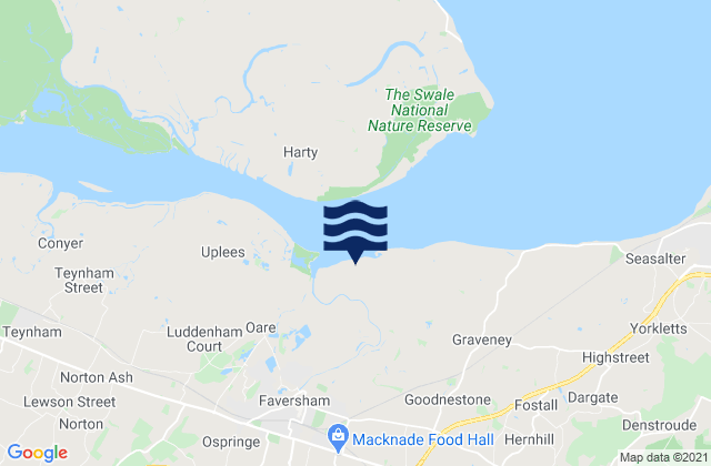 Mapa de mareas Wye, United Kingdom
