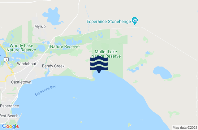 Mapa de mareas Wylie Bay, Australia