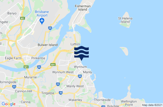 Mapa de mareas Wynnum, Australia