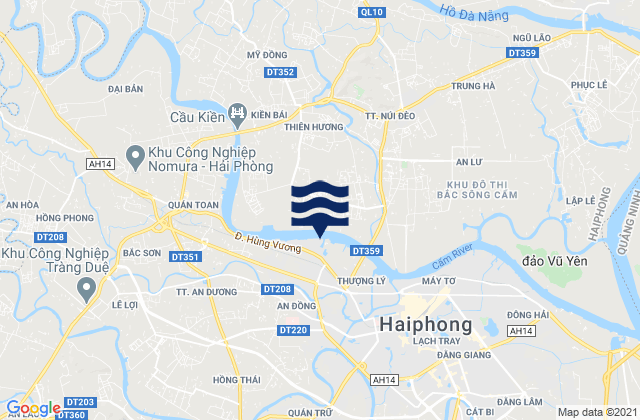 Mapa de mareas Xã An Hải, Vietnam