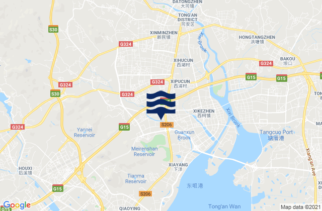Mapa de mareas Xiamen Shi, China