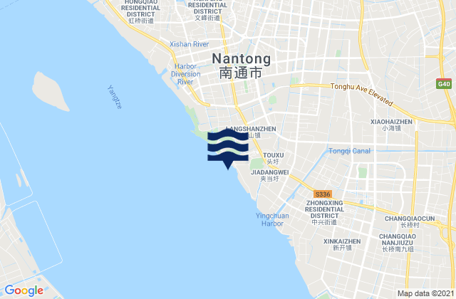 Mapa de mareas Xianfeng, China