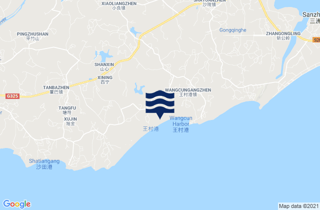 Mapa de mareas Xiaoliang, China