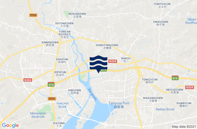 Mapa de mareas Xinxu, China