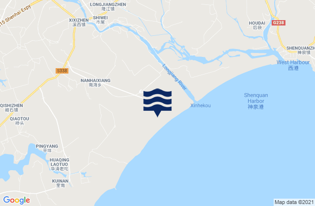 Mapa de mareas Xixi, China