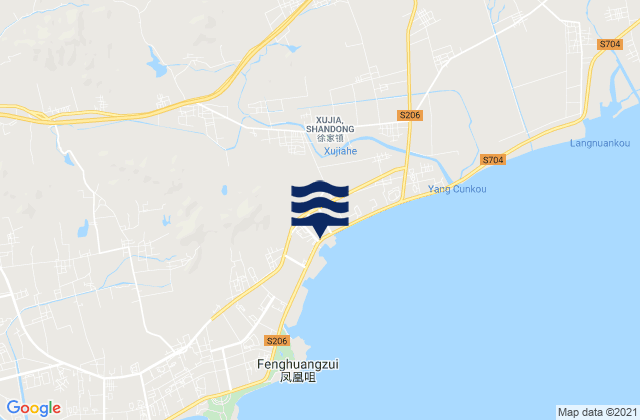 Mapa de mareas Xujia, China