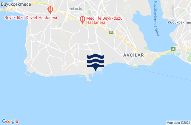 Mapa de mareas Yakuplu, Turkey