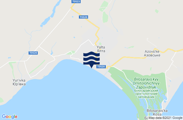 Mapa de mareas Yalta, Ukraine