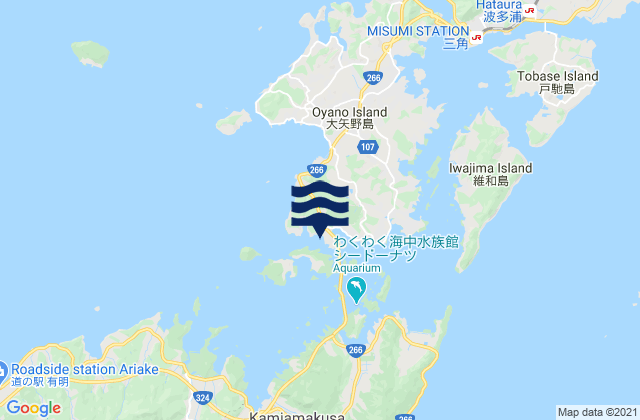 Mapa de mareas Yanagino Seto Yatsushiro Kai, Japan