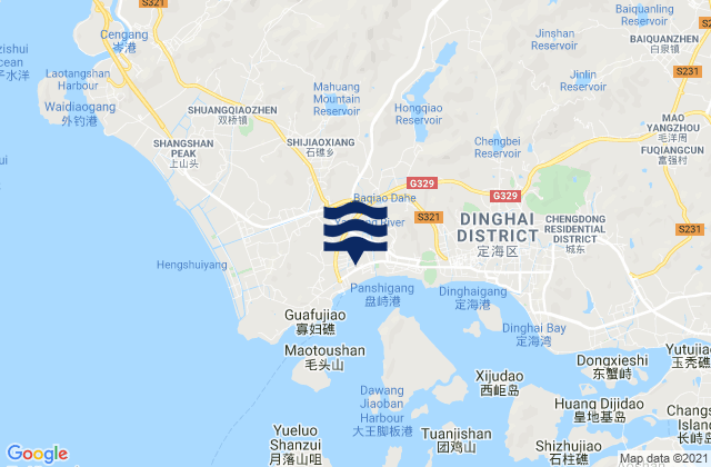 Mapa de mareas Yancang, China