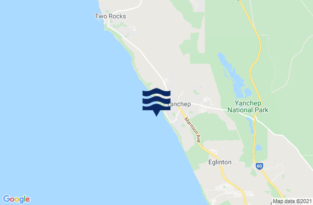 Mapa de mareas Yanchep Beach, Australia