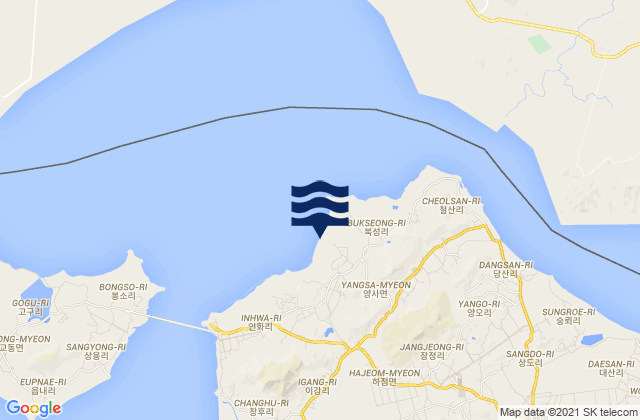 Mapa de mareas Yangsa, South Korea