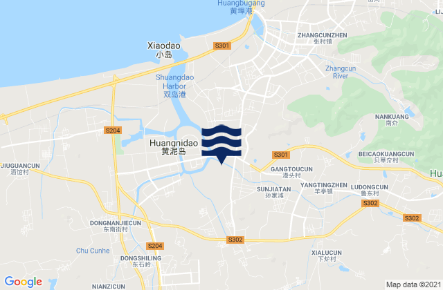 Mapa de mareas Yangting, China