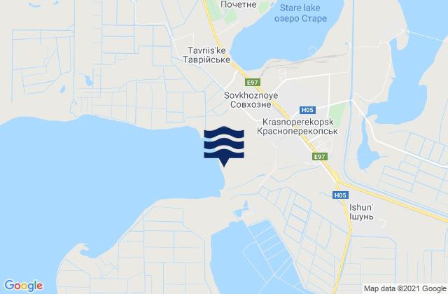 Mapa de mareas Yany Kapu, Ukraine