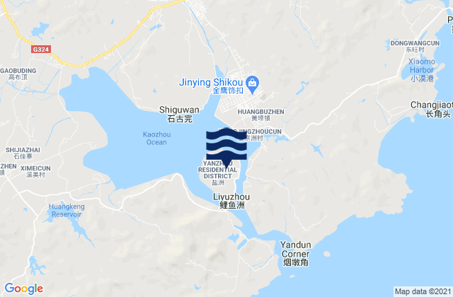 Mapa de mareas Yanzhou, China