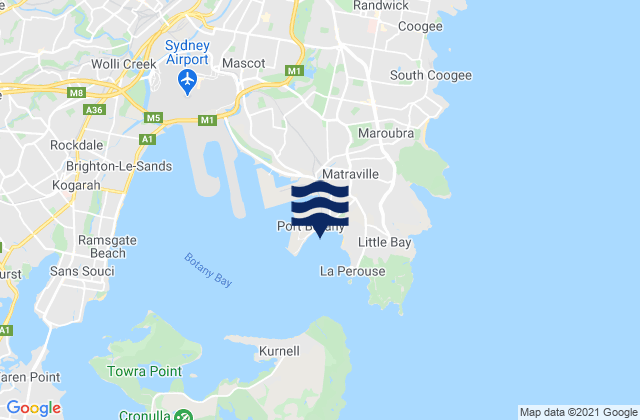 Mapa de mareas Yarra Bay, Australia